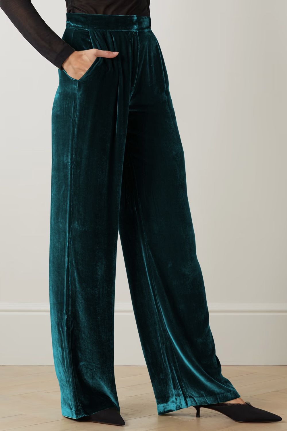 Double Take Loose Fit High Waist Long Pants with Pockets